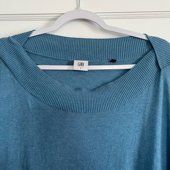 CABI  Blue Knit Lounge short sleeve pullover Sweater, Small - Picture 2 of 6